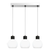Lampa Wisząca Sufitowa Żyrandol Listwa Białe Kule Glamour Led 3xe27 Moka 14-112
