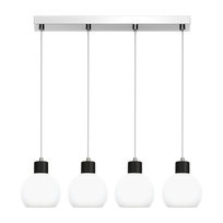 Lampa Wisząca Sufitowa Żyrandol Listwa Białe Kule Glamour Led 4xe27 Moka 14-111