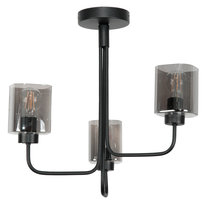 Lampa Wisząca Sufitowa Żyrandol Loft do Jadalni Klosz Grafit 3xe27 15-412 Jastar