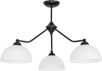 Lampa Wisząca Sufitowa Żyrandol Loft do Kuchni Białe Klosze Czarna 3xe27 Ivo Negro 12-362