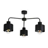 Lampa Wisząca Sufitowa Żyrandol Loft do Kuchni Czarna Industrialna 3xe27 Higs 14-202