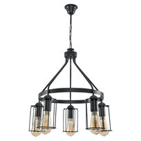 Lampa Wisząca Sufitowa Żyrandol Loft do Kuchni Druciane Klosze 5xe27 Havel 11-510