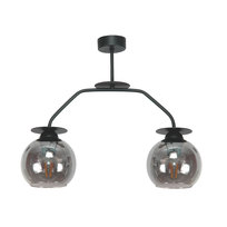 Lampa Wisząca Sufitowa Żyrandol Loft do Kuchni Grafit Klosz Czarna 2xe27 15-469 Fred