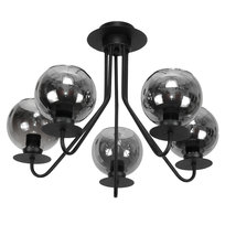 Lampa Wisząca Sufitowa Żyrandol Loft do Kuchni Grafit Kule Czarna Led 5xe27 15-240 Lupia