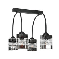 Lampa Wisząca Sufitowa Żyrandol Loft do Kuchni Klosz Szklany Led 4xe27 15-499 Davis
