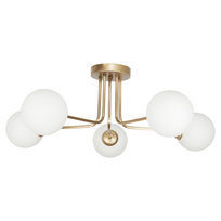 Lampa Wisząca Sufitowa Żyrandol Loft do Kuchni Złota Nowoczesna Led 5xe14 Como Złoty 14-810