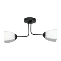 Lampa Wisząca Sufitowa Żyrandol Loft do Salonu Białe Klosze 2xe27 15-488 Trapik