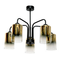 Lampa Wisząca Sufitowa Żyrandol Loft do Salonu Klosz Transparent 5xe27 15-500 Monare