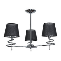 Lampa Wisząca Sufitowa Żyrandol Loft do Salonu Retro Chrom Led 3xe27 Queen Negro Ii 12-682