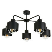 Lampa Wisząca Sufitowa Żyrandol Loft do Sypialni Industrialna Czarna 5xe27 Higs 14-200