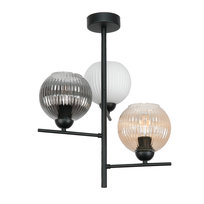 Lampa Wisząca Sufitowa Żyrandol Loft Nad Stół Szklane Klosze Led 3xe27 15-446 Pablo