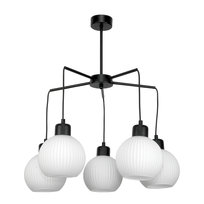 Lampa Wisząca Sufitowa Żyrandol Nowoczesny do Salonu Białe Kule 5xe27 15-270 Betis