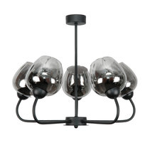 Lampa Wisząca Sufitowa Żyrandol Plafon Led do Salonu Grafit Klosz 5xe27 15-160 Horacy
