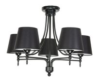 Lampa Wisząca Sufitowa Żyrandol Retro do Salonu Czarna Loft 5xe27 Mik 14-700
