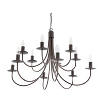 Lampa Wisząca Sufitowa Żyrandol Retro do Salonu Łańcuch Loft Vintage 12xe14 Lumen Old 710/12