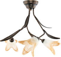 Lampa Wisząca Sufitowa Żyrandol Retro do Salonu Vintage Stare Złoto 3xe14 Markos Negro 10-552