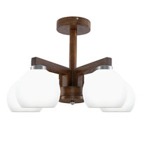 Lampa Wisząca Sufitowa Żyrandol Retro Drewniana do Salonu Vintage 5xe27 Adelajda Antyk 9-1120