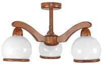 Lampa Wisząca Sufitowa Żyrandol Retro Drewniany do Salonu Vintage 3xe27 Cardinale 7-122