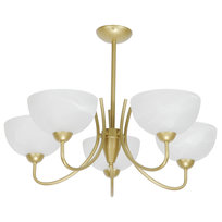 Lampa Wisząca Sufitowa Żyrandol Retro Glamour do Salonu Złota Led 5xe27 Rosita 7-490