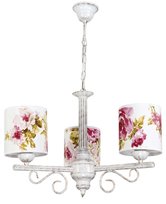 Lampa Wisząca Sufitowa Żyrandol Retro Vintage do Salonu Abażur Biała 3xe27 Morgan 9-882