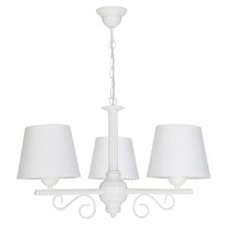 Lampa Wisząca Sufitowa Żyrandol Retro Vintage do Salonu Biały Abażur 3xe27 Nomada 14-752