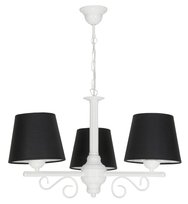 Lampa Wisząca Sufitowa Żyrandol Retro Vintage do Salonu Czarny Abażur 3xe27 Nomada Negro 14-762