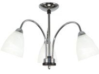 Lampa Wisząca Sufitowa Żyrnadol Led Chrom Glamour Białe Klosze 3xe27 Karita 7-222