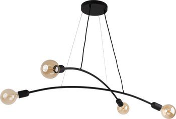 Lampa wisząca TK LIGHTING Helix, czarna, 4pł., E27 - TK Lighting