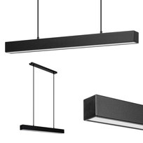 Lampa wisząca WULKAN LINIOWA LOFT BELKA 80cm CZARNA