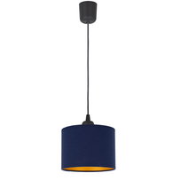Lampa wisząca ZAWIESIE LOFT mini ABAŻUR granatowy złoty