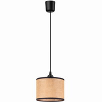 Lampa wisząca zawiesie RUSTYKALNA mini ABAŻUR JUTA beżowy czarny