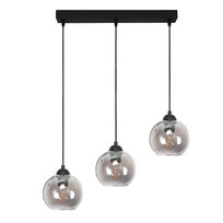 Lampa Wisząca Zwis Listwa Żyrandol Loft do Kuchni Grafit Klosz Led 3xe27 Viga 13-217