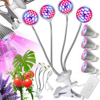 LAMPA Z 4x ŻARÓWKA E27 DO WZROSTU UPRAWY ROŚLIN PANEL FULL SPECTRUM 120W