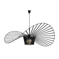 Lampa zawieszana NETTLIFE E27 Czarna Nowoczesna Średnica 120 cm Poliwęglanowy Design Czapeczka Maks. 40W do salonu jadalni kuchni, bez żarówki