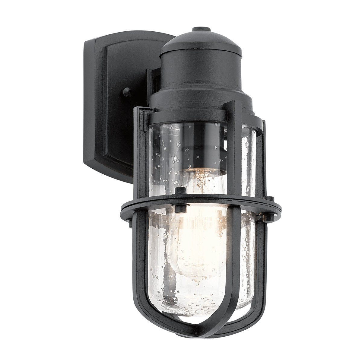Zdjęcia - Naświetlacz / lampka Kichler Lampa zewnętrzna naścienna KL-SURI-S  outdoor szklana czarna 