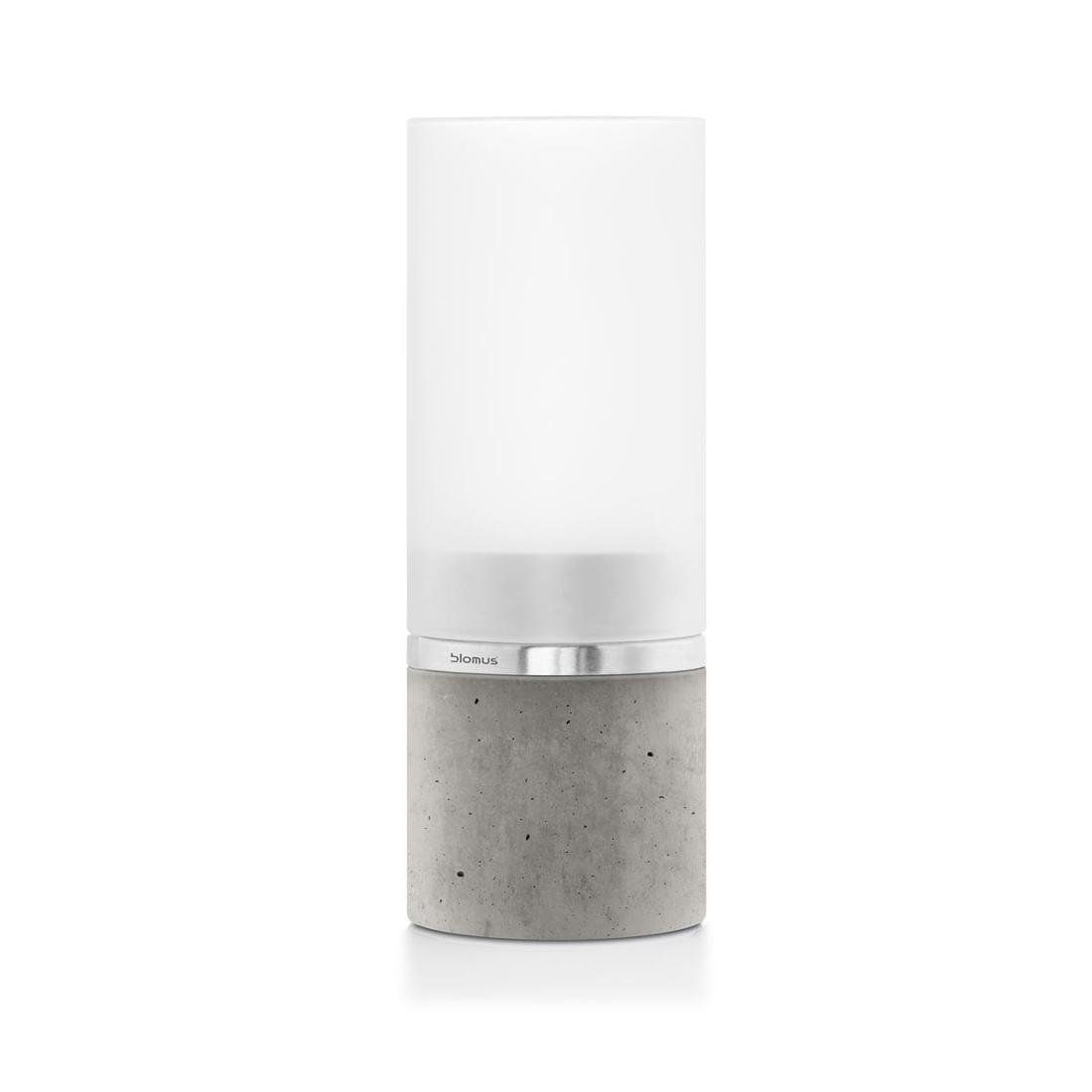 Zdjęcia - Naświetlacz LED / lampa zewnętrzna Blomus Lampion betonowy ze świecą  Faro, beżowy, 18,5x7 cm 