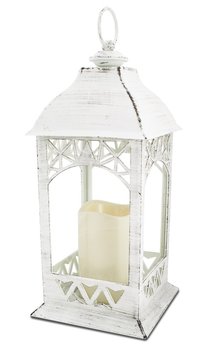 Lampion biały LED, ozdobna latarenka, świecznik - Home Life
