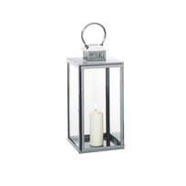 Lampion CILIO, Torre S, srebrny, 20x20x53 cm Cilio