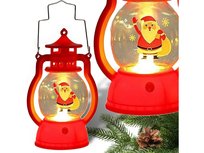 Lampion Latarenka Led Lampka Świąteczna Święty Mikołaj Na Baterie