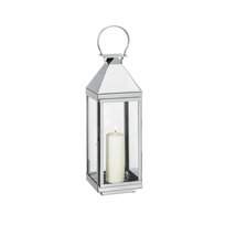 Lampion M Villa CILIO, srebrny, 16x16x60 cm Cilio
