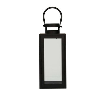 Lampion metalowy Elegance black wys. 30cm, 12 × 13 × 30 cm - Dekoria