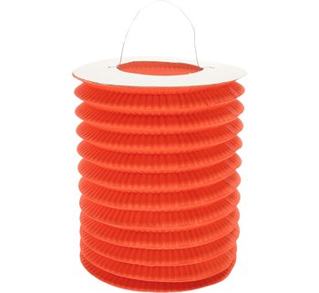 Lampion papierowy, Walec, pomarańczowy, 15 cm - GoDan