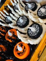 Lampion świeczka Halloween DYNIA led ręka pajęczyna impreza BAL 1 SZT MIX