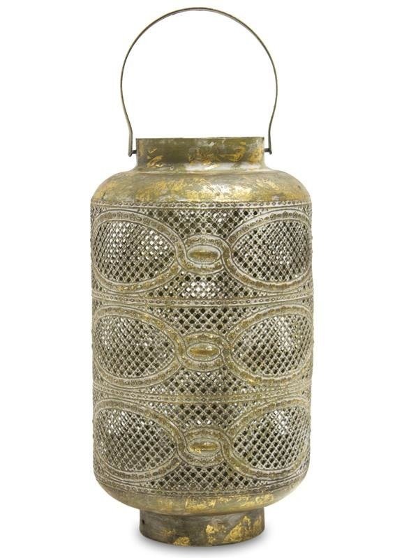 Lampion, złoty, 37x15x15 cm