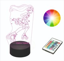 Lampka 3D Na Biurko Barbie Prezent Grawer Imię