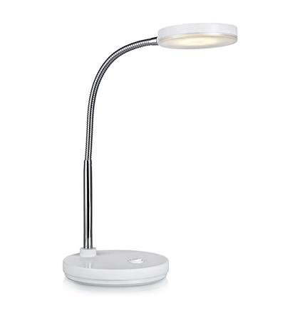 Lampka biurkowa MARKSLOJD Flex, biała, 5W, 14x40 cm