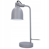 Lampka biurkowa na biurko szara 38 cm lampa stołowa do czytania metalowa