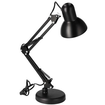 Lampka biurkowa Pixi Black, zestaw czarny z podstawką i klipsem - Elhurt Plus