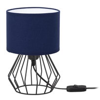 Lampka biurkowa stołowa NOCNA LOFT mini ABAŻUR granatowy