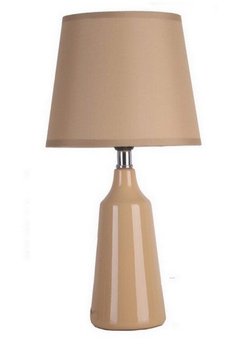 Lampka CERAMICZNA nocna stołowa abażur 3067 CAPPUCINO - LOTMAR